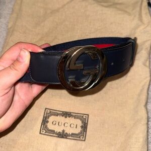 Men’s Gucci Web Belt With Buckle Size 95/38